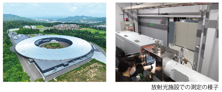 放射光施設での測定の様子