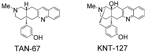 Fig. 4 ¦Ä agonist and the structure of TAN-67 and KNT-127